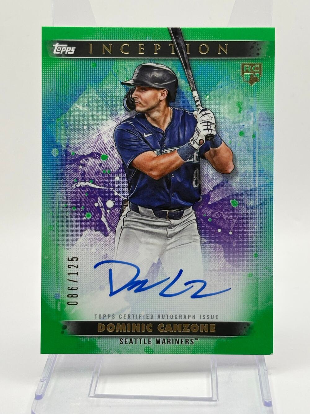 2024 Topps Inception Dominic Canzone Rookie Green Auto 86/125 SP Mariners RV